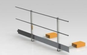 PARAPETTO STANDARD TIPO CTS-3A FISSAGGIO CON ZAVORRA COMPLETO DI: PARAGINOCCHIA E CORRIMANO ( ESCLUSO FERMAPIEDE )